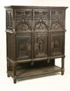 Appraisal: CABINET - Early th C English oak vestry cabinet Six