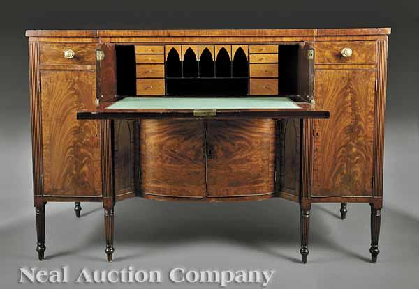 Appraisal: A Good American Late Federal Mahogany Sideboard and Butler's Desk