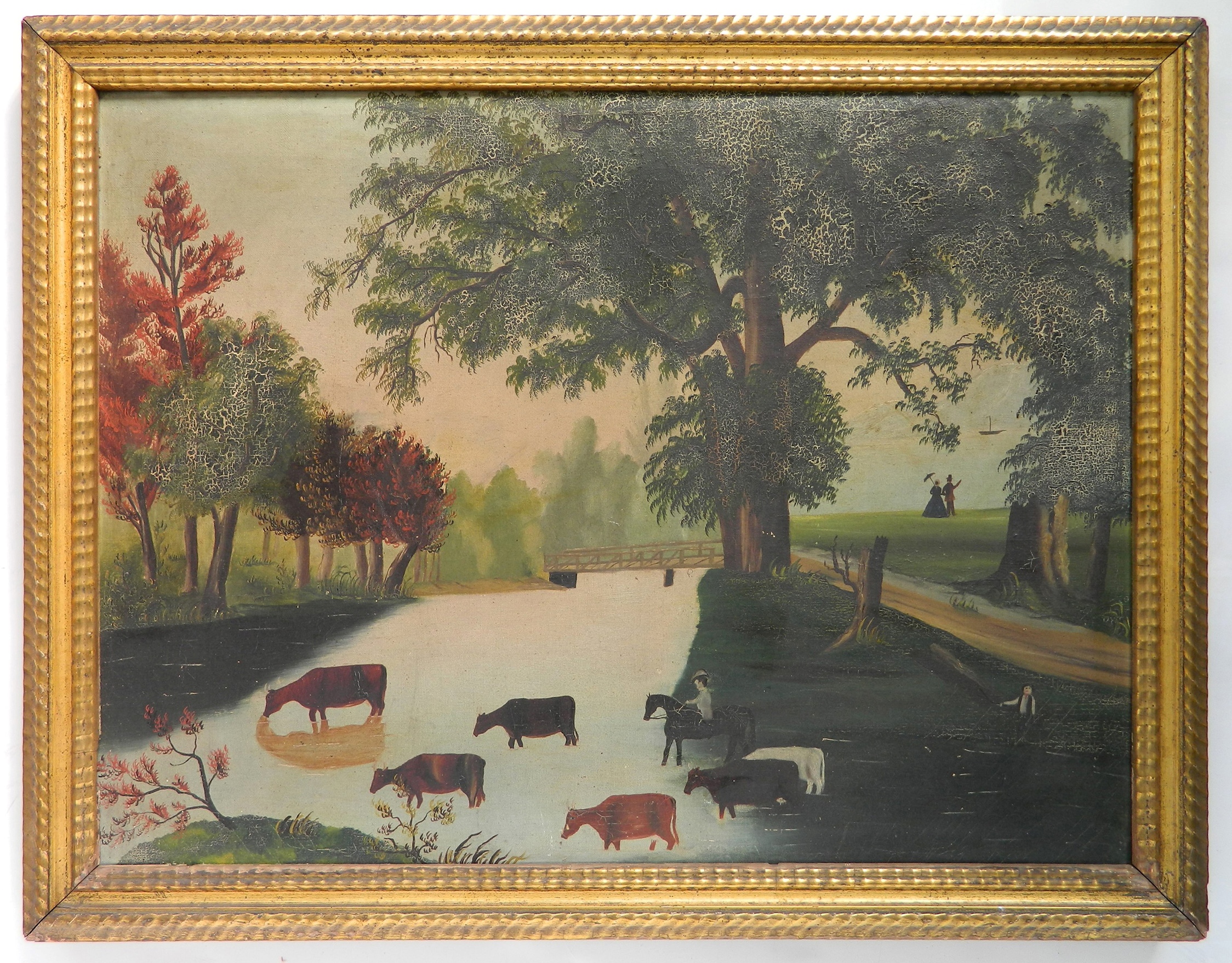 Appraisal: Della Freeborn th c American Wadsworth OH ''Brook Hollow''- oil