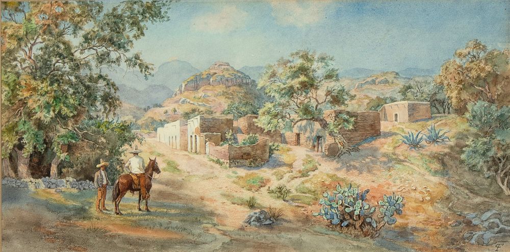 Appraisal: Paul Fischer Untitled View of Tepoztlan Mexico Paul Fischer -