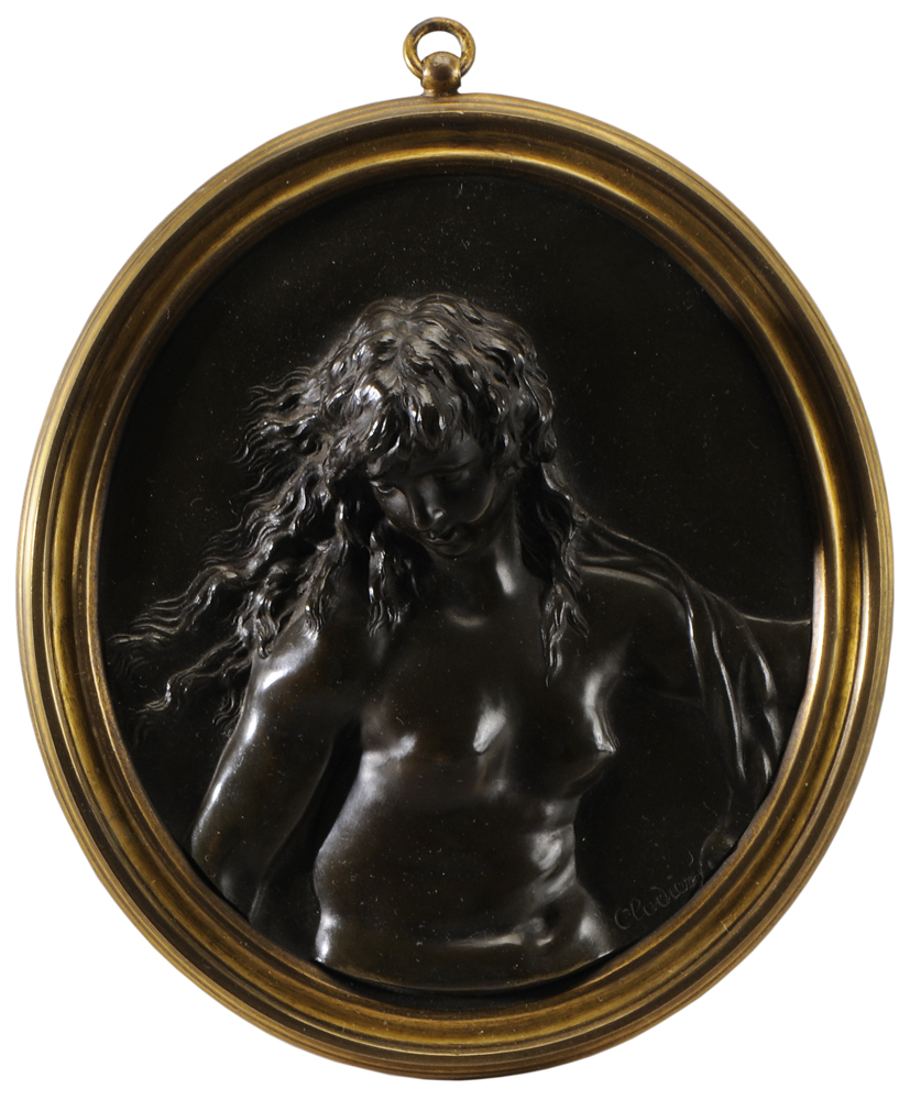 Appraisal: After Claude-Michel Clodion French - Nude signed Clodion bronze relief