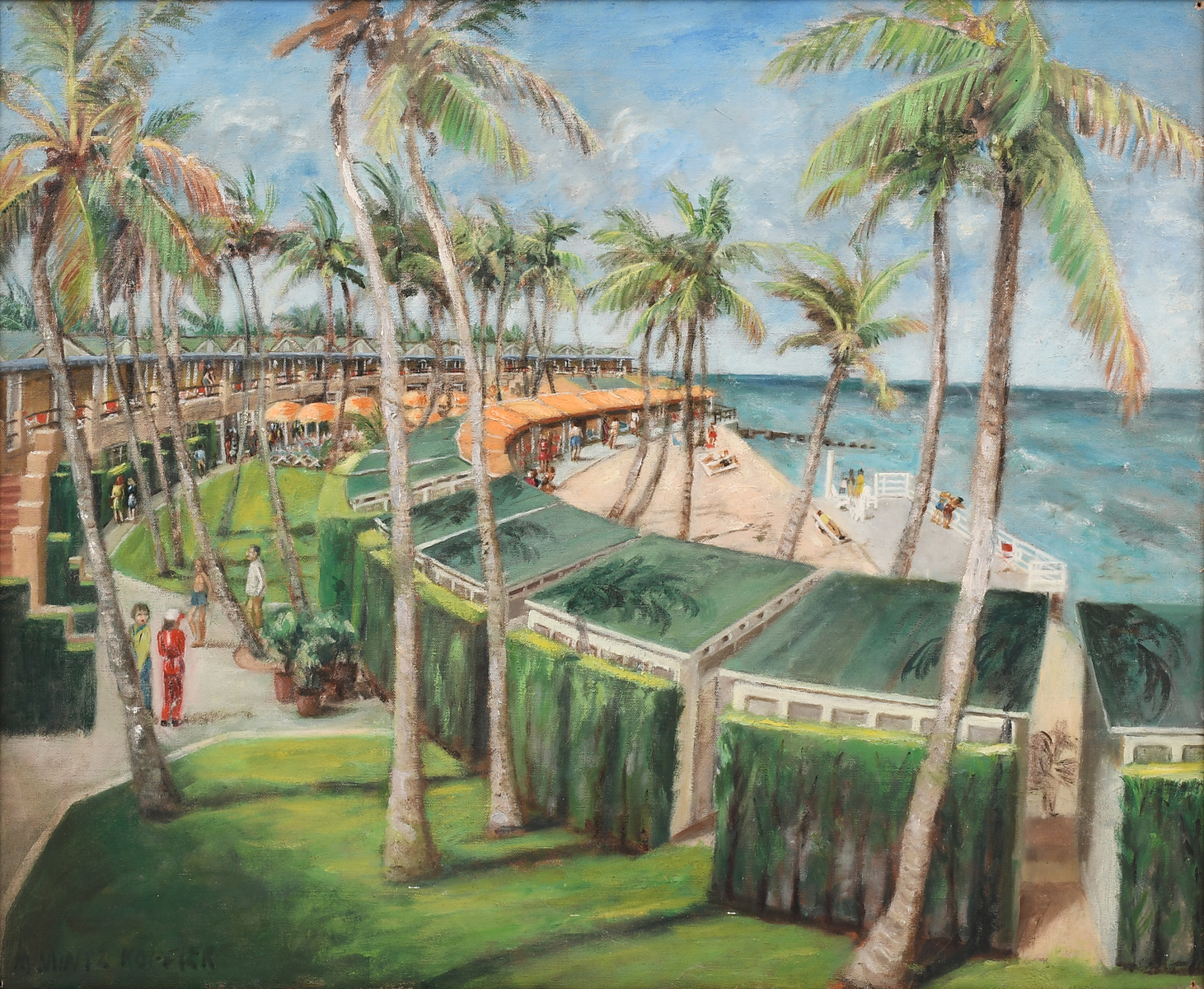 Appraisal: MINTZ-KOFFLER Mary American - Hotel Boca Raton Oil Canvas ''