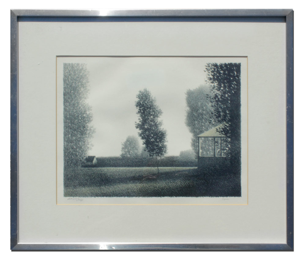 Appraisal: KIPNISS Robert American - ''Backyard II'' Lithograph Sight size ''