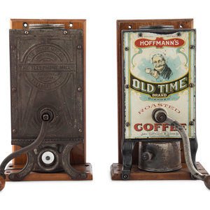 Appraisal: A Pair of Wall Mount Coffee Grinders Late th Early