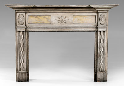 Appraisal: Fine Tennessee Federal mantle and fire surround elaborate stepped cornice