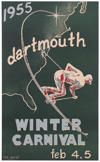 Appraisal: TOM MARVEL DATES UNKNOWN WINTER CARNIVAL DARTMOUTH x inches x