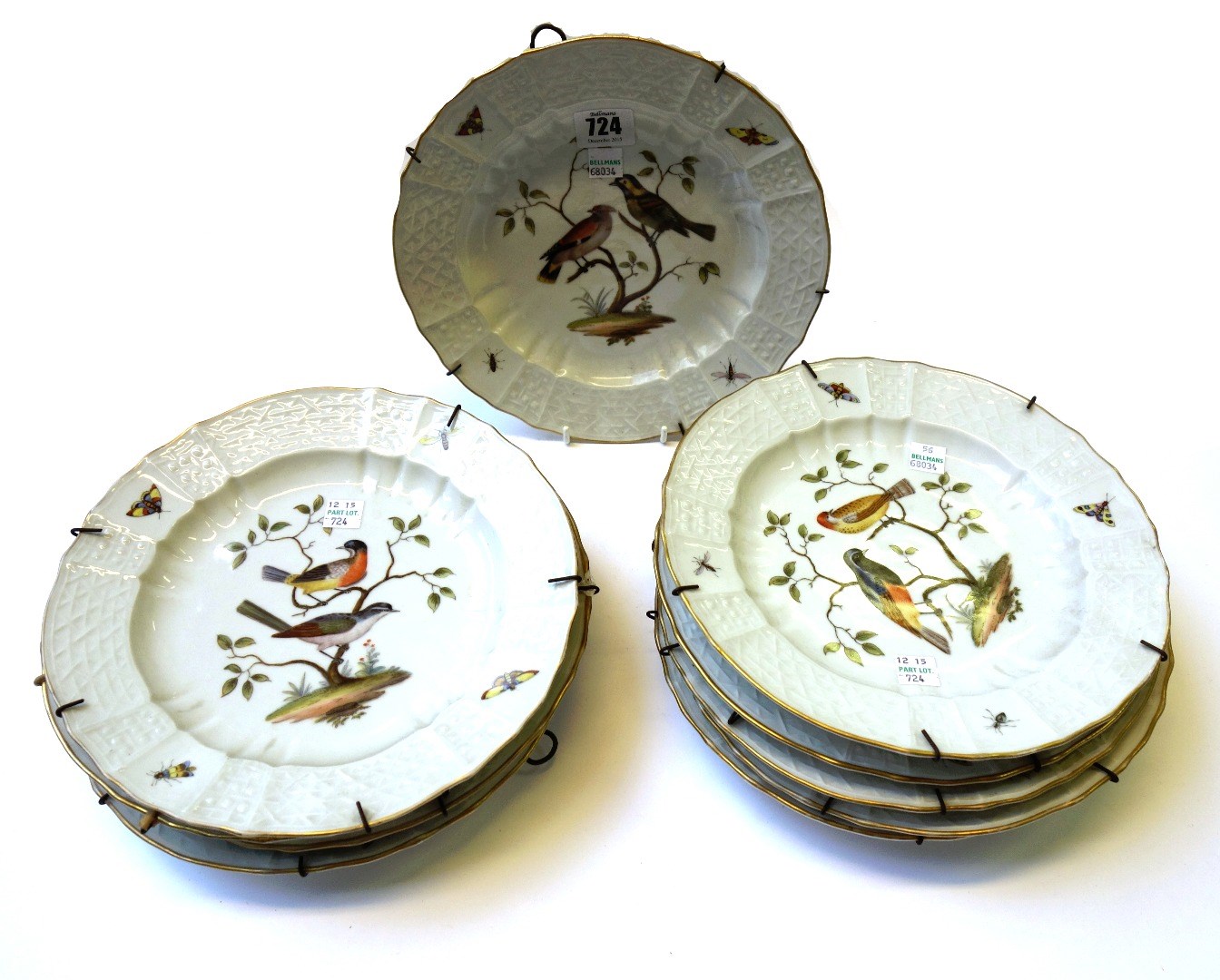 Appraisal: A set of ten Dresden porcelain cabinet plates early th