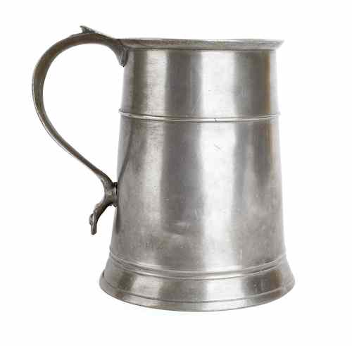 Appraisal: Charlestown Massachusetts pewter mug ca bearing the touch of Nathaniel