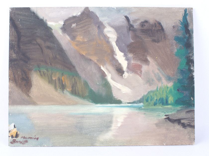 Appraisal: Carl Tolpo Moraine Lake Banff Oil Painting c Included in