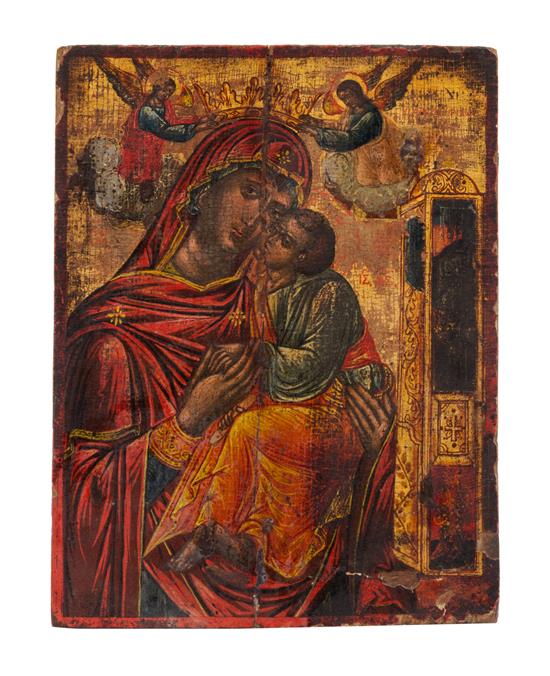 Appraisal: Sale Lot An Eastern European Painted Wood Icon th century