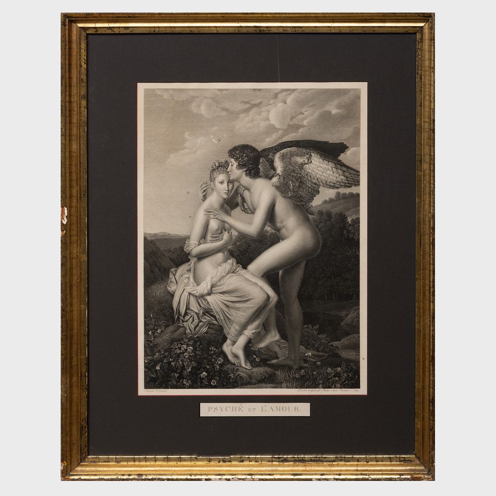 Appraisal: After Francois G rard - Psych et L'Amour Engraving in