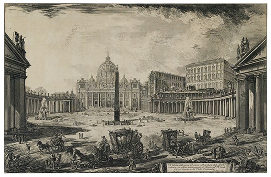 Appraisal: GIOVANNI B PIRANESI Two etchings from the Vedute di Roma