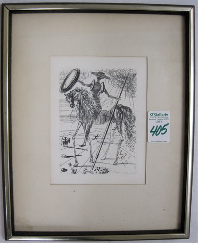 Appraisal: SALVADOR DALI ORIGINAL ETCHING Spain - titled Don Quixote by