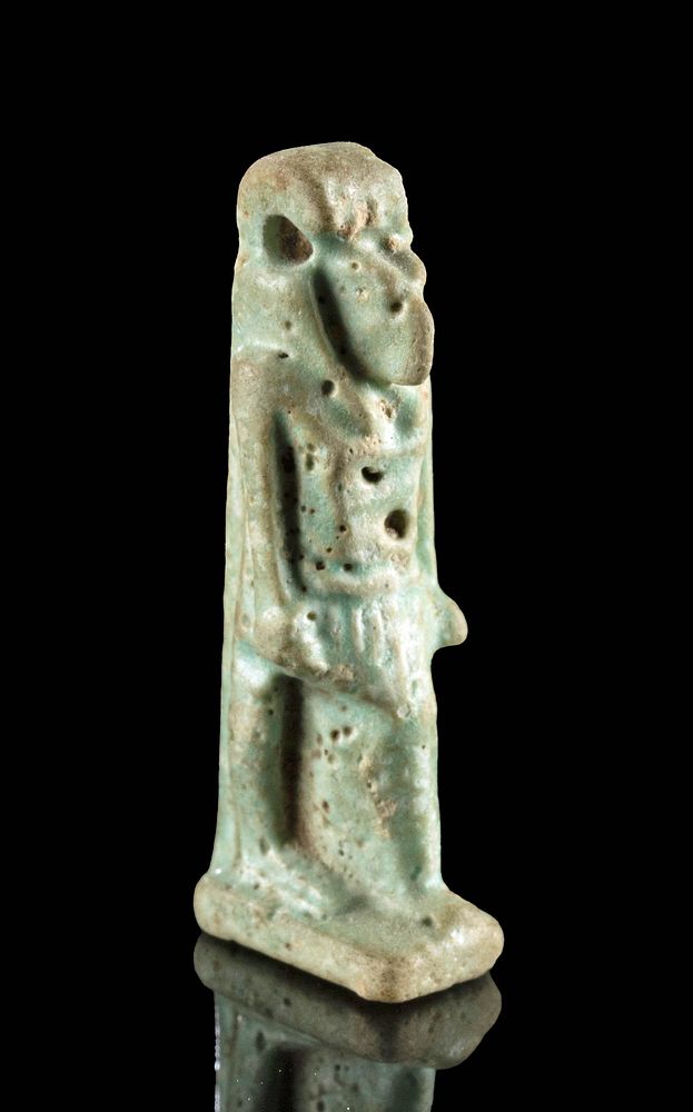 Appraisal: Fine Egyptian Faience Amulet of Bastet Egypt Late Dynastic Period