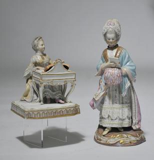 Appraisal: Two th C Meissen Figures Two th C Meissen figures