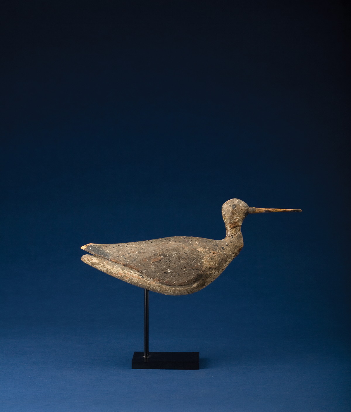 Appraisal: CARVED AND PAINTED SHOREBIRD DECOY CIRCA Length inches