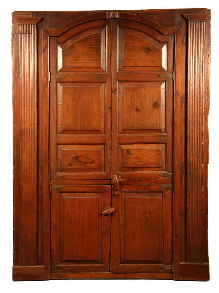 Appraisal: COLONIAL PINE CORNER CUPBOARD - th c Yellow Pine Cupboard