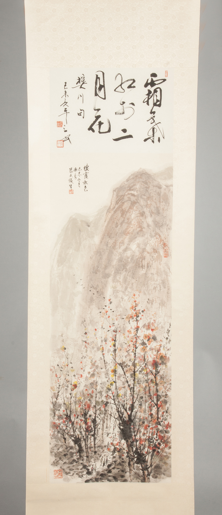 Appraisal: Japanese Chinese Painted Scrolls Sgn Chang Wen Jun B Mountain