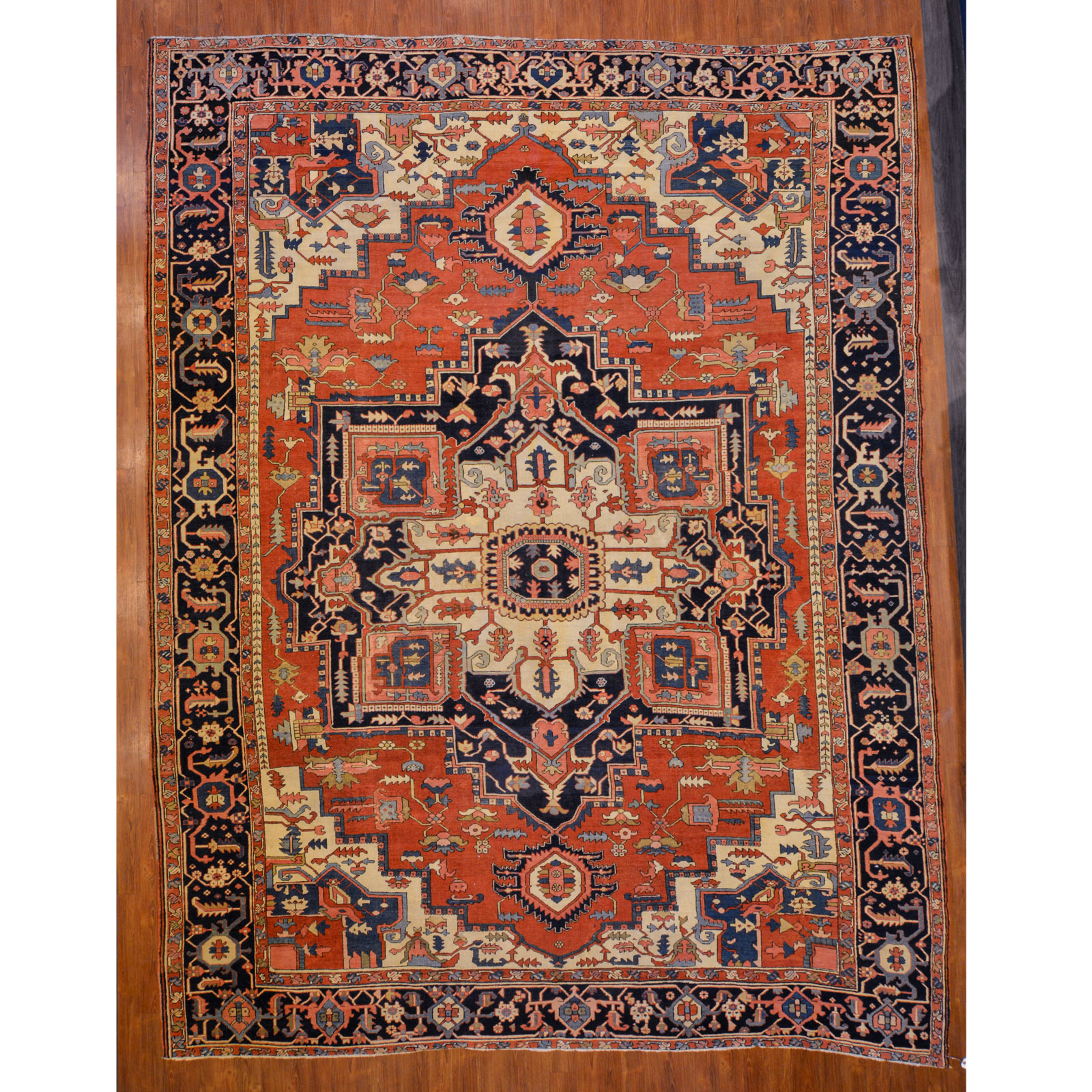 Appraisal: ANTIQUE SERAPI CARPET PERSIA X Fourth quarter- th century hand-knotted