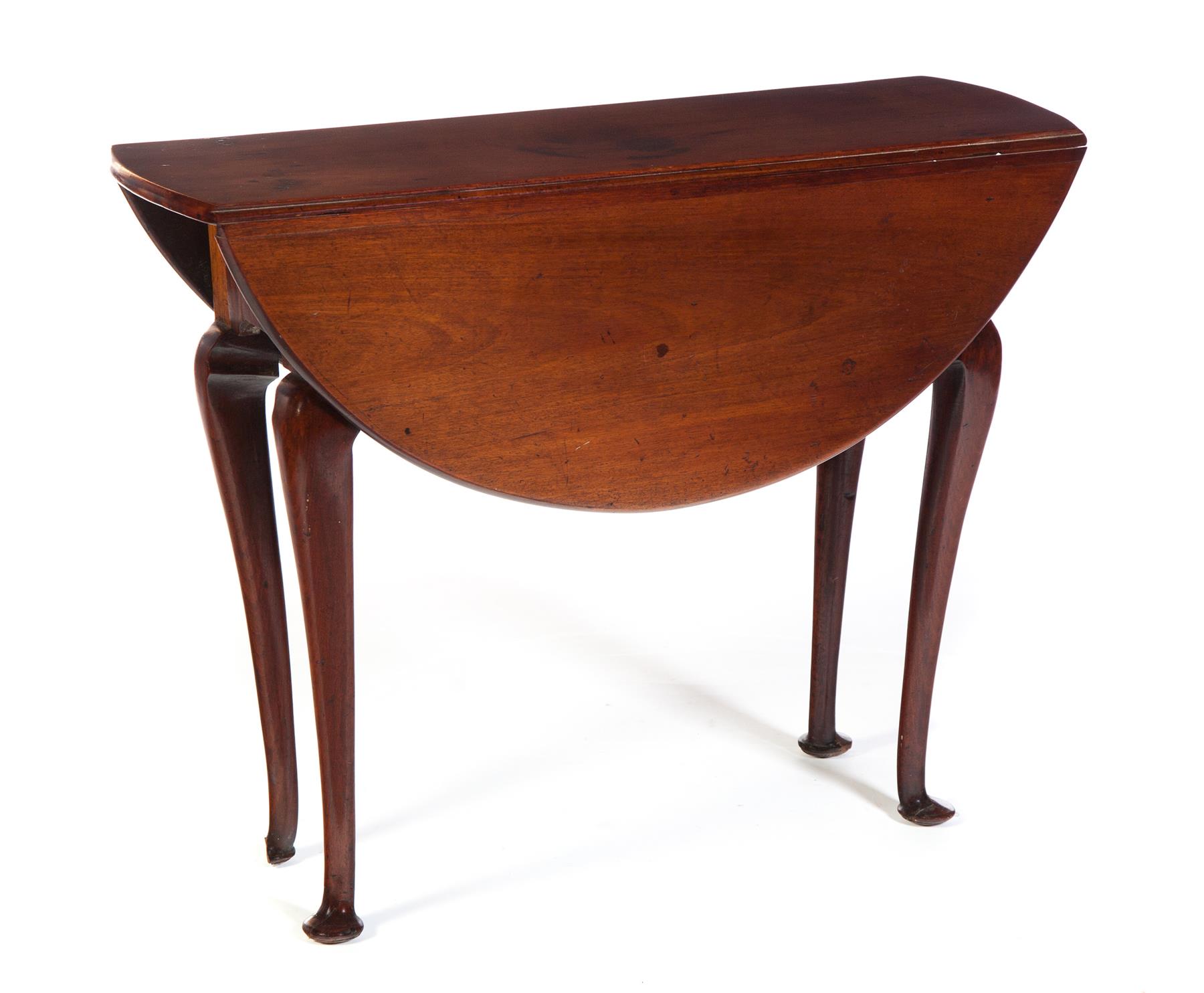 Appraisal: ENGLISH QUEEN ANNE DROP LEAF TABLE Mid th century mahogany