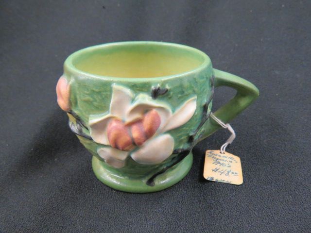 Appraisal: Roseville Pottery Magnolia Mug green - 's excellent