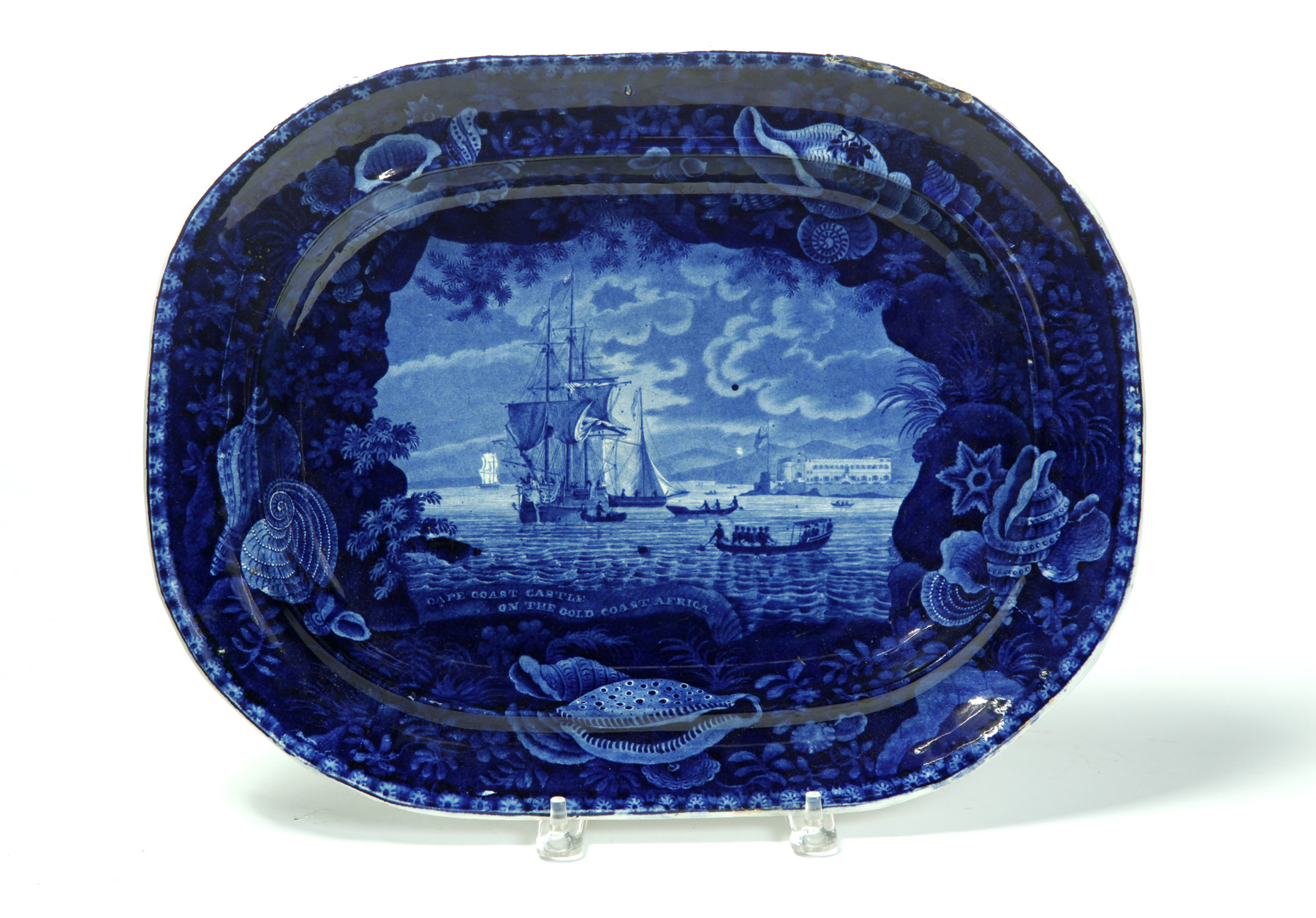 Appraisal: HISTORICAL BLUE STAFFORDSHIRE PLATTER England nd quarter- th century Cape