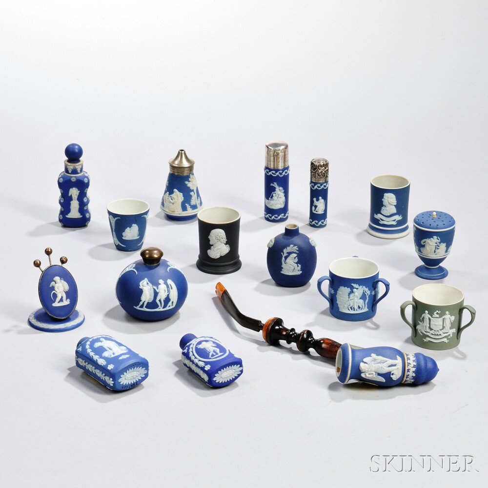 Appraisal: Sixteen Wedgwood Jasper Dip Items England th and early th