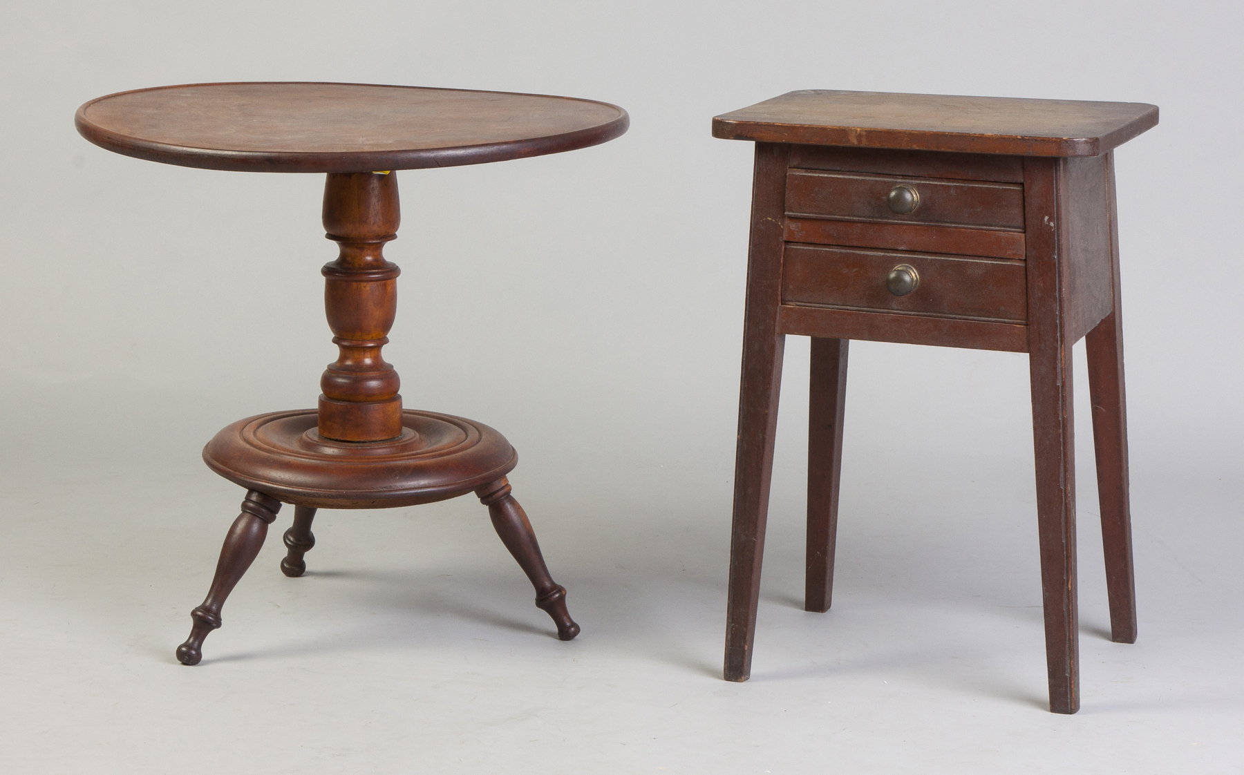 Appraisal: New England Maple Stand th cent Dished top