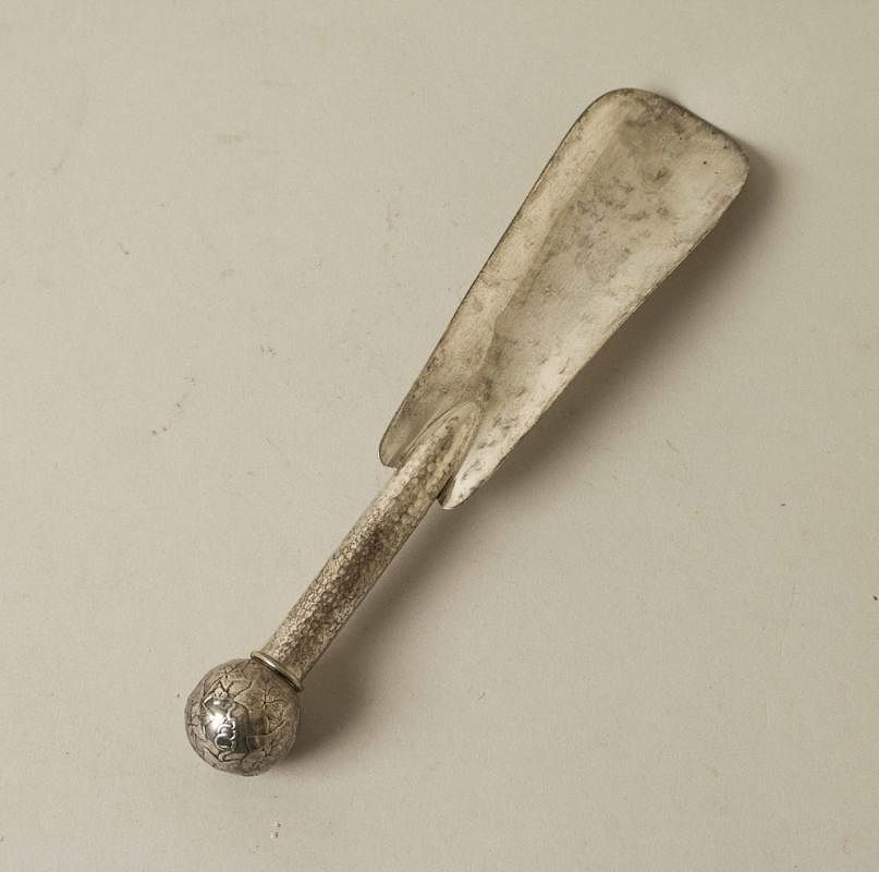 Appraisal: Geo Shreve Co Sterling Silver Shoehorn George Shreve Co sterling