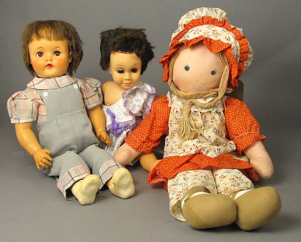 Appraisal: Doll miscellany Assorted th century composition bodies Ideal Patty Playpal