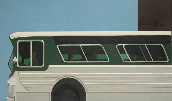 Appraisal: Robert Cottingham American born Bus signed and dated 'R COTTINGHAM