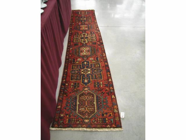 Appraisal: Heriz Persian Handmade Runner geometric stylized floral design ' x