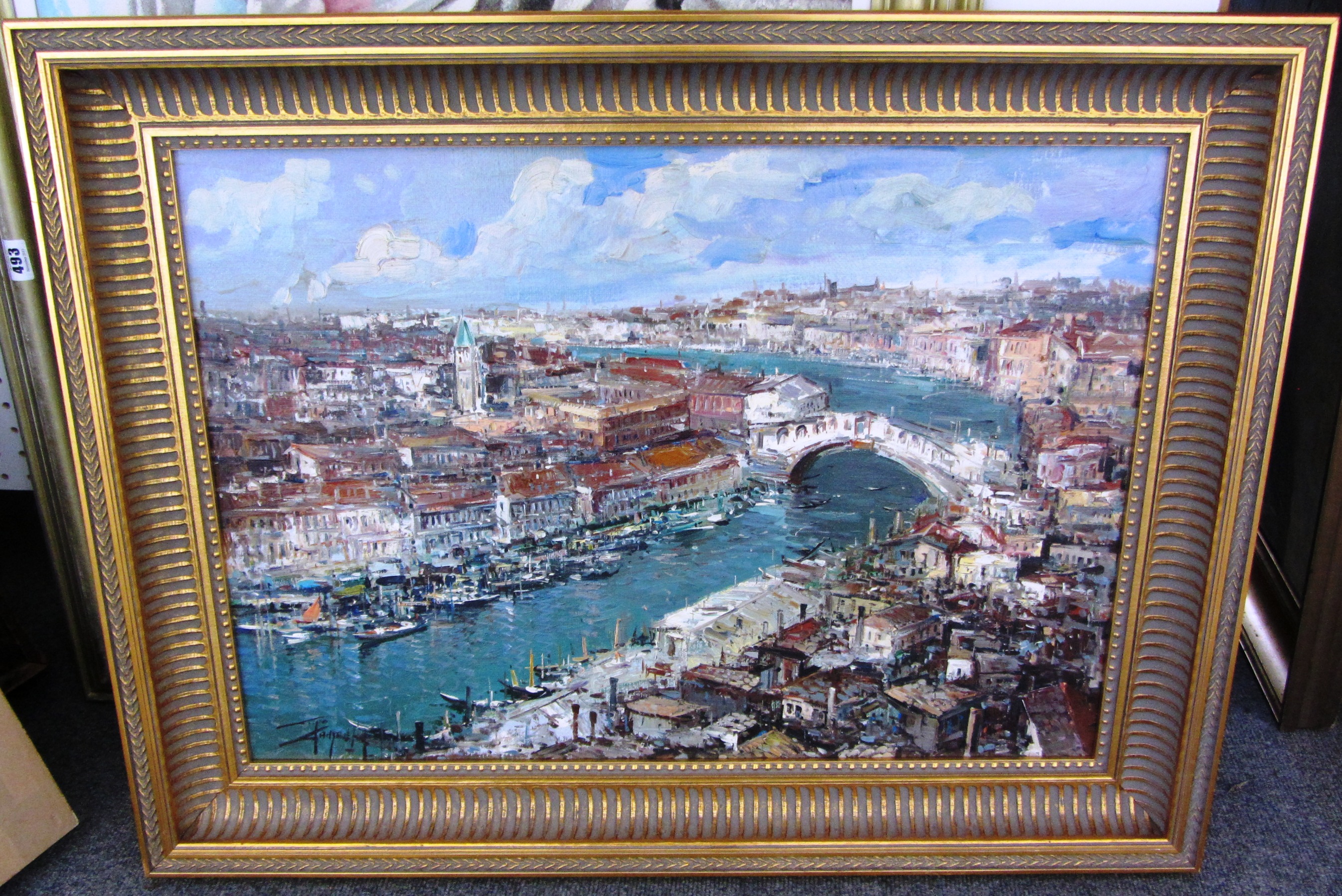 Appraisal: Ciro Canzanella b The Rialto Bridge from the air Venice