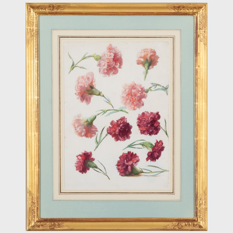 Appraisal: Attributed to R A Foster - Carnations and Pansies Two