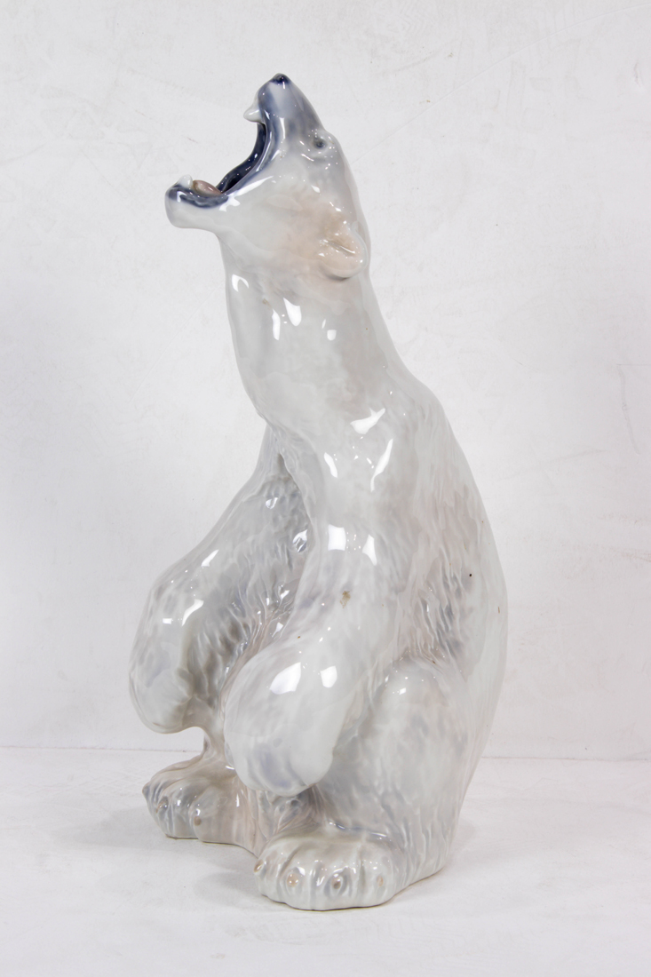 Appraisal: A LARGE ROYAL COPENHAGEN PORCELAIN POLAR BEAR A large Royal