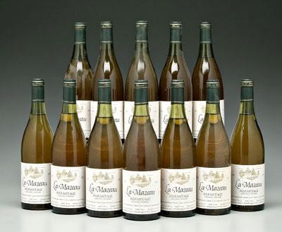 Appraisal: bottles French white table wine La Mazeau Hermitage Rhone Valley