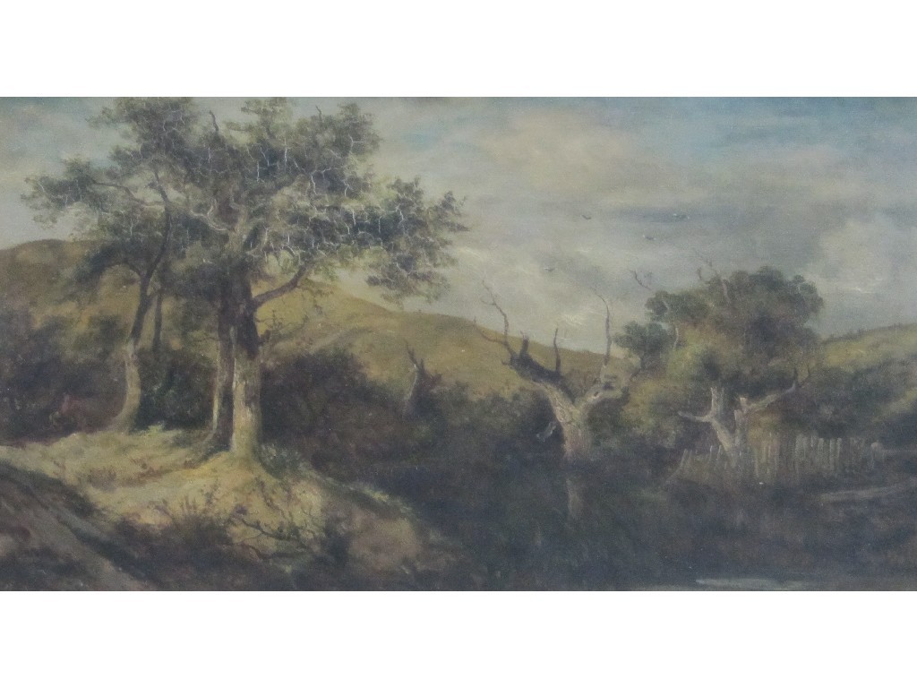 Appraisal: FOLLOWER OF JOHN CROWE TREES BESIDES A POND Oil on