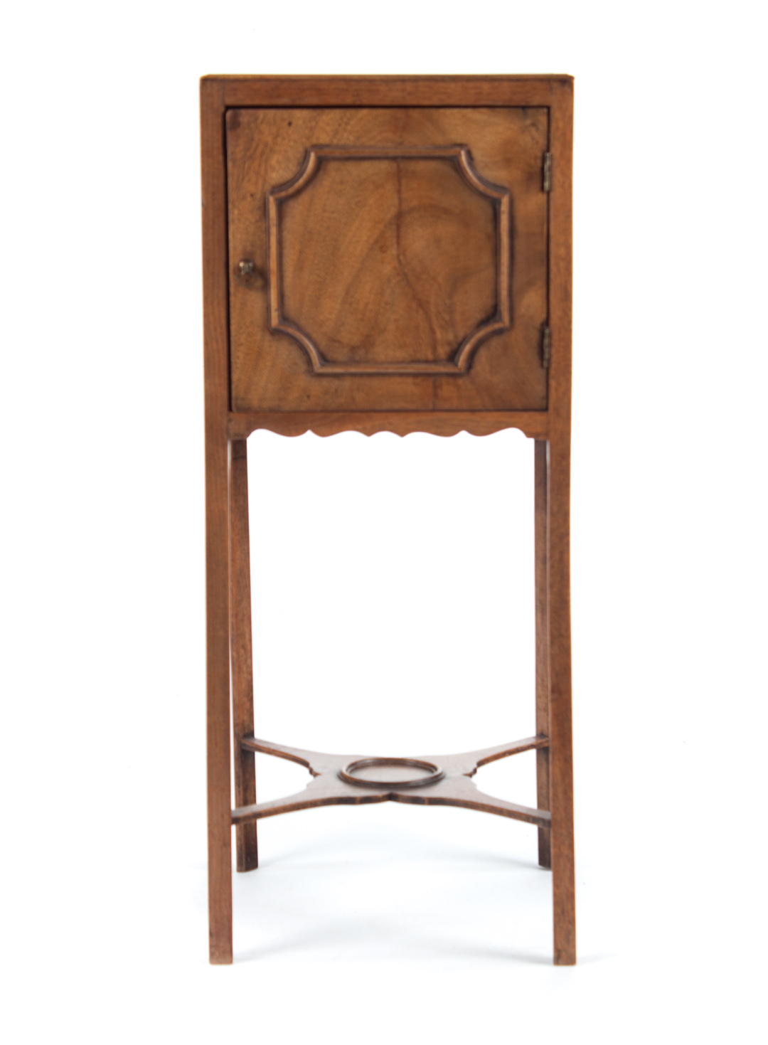 Appraisal: George III mahogany commode compartment enclosed by solid panel door