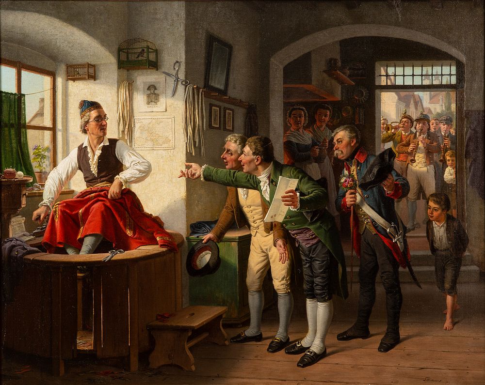 Appraisal: FRANZ SCHAMS AUSTRIAN - FRANZ SCHAMS AUSTRIAN - The Tailor