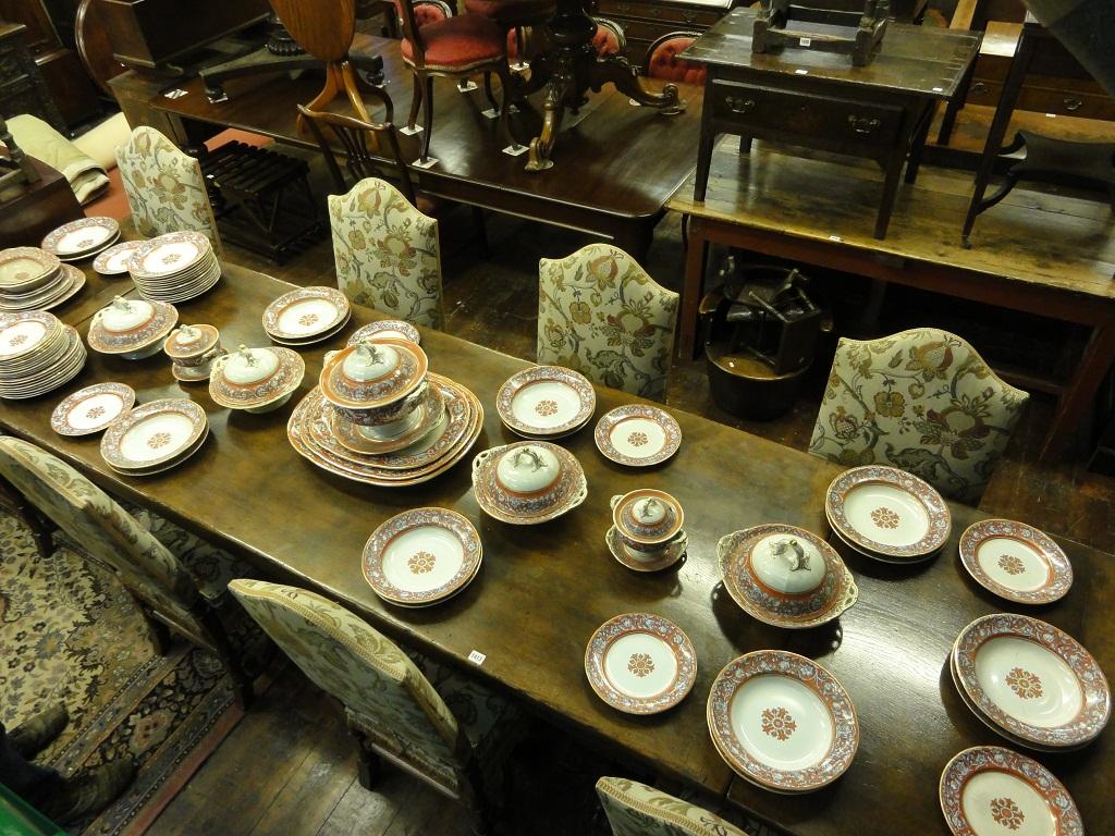 Appraisal: An extensive th century Davenport dinner service with printed and