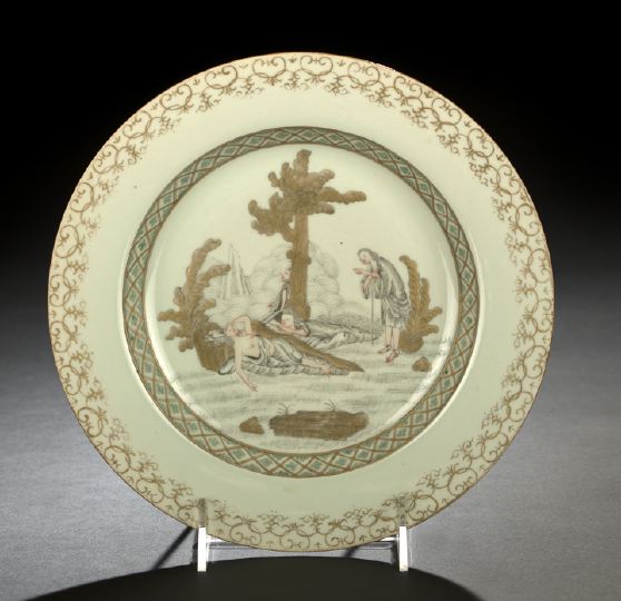 Appraisal: Chinese Export Porcelain Deep Dish Qianlong Reign - of European