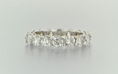 Appraisal: k White Gold Eternity Band Carat Total Weight Sixteen diamonds