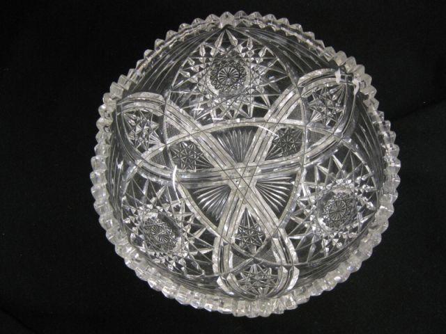 Appraisal: Brilliant Period Cut Glass Bowl heavy cutwork diameter excellent