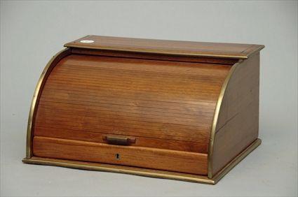 Appraisal: Mahogany Roll-Top Stationery Box