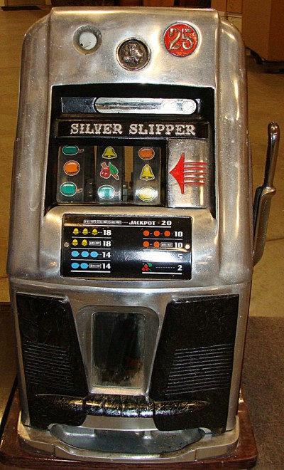 Appraisal: Silver Slipper -cent Slot Machine Slot Machine is first half