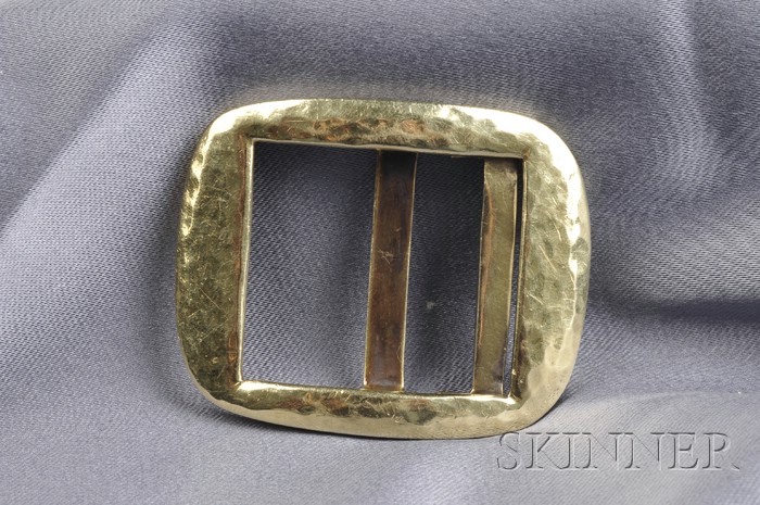 Appraisal: kt Gold Buckle Gorham the hammered rectangular buckle weighing dwt