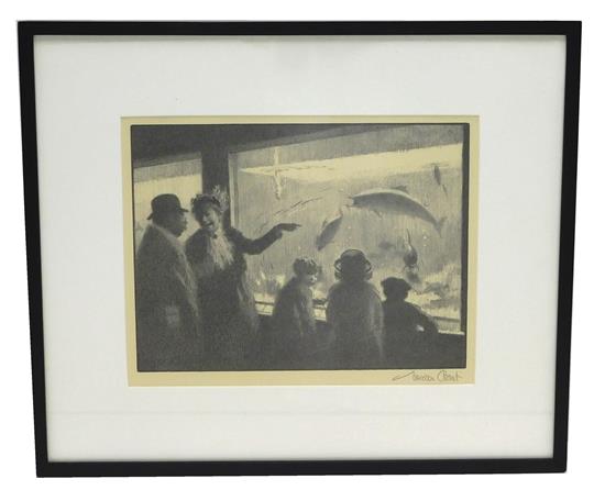 Appraisal: Gordon Grant American - lithograph In the Aquarium depicting an