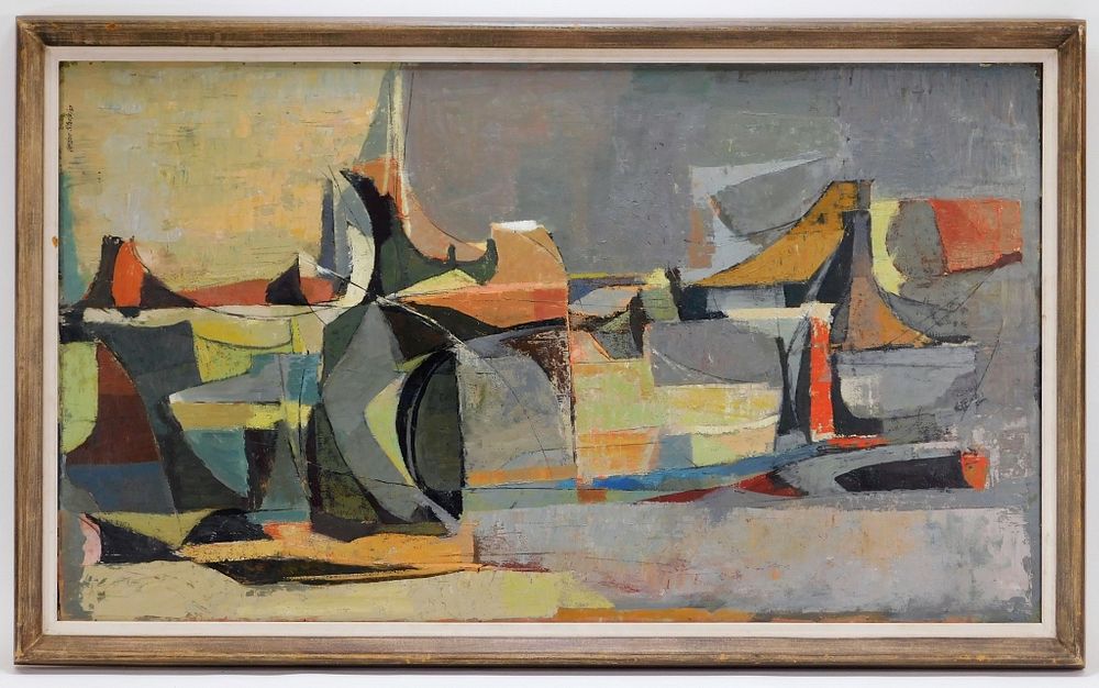 Appraisal: Gordon Steele Modernist Abstract O B Painting New York -