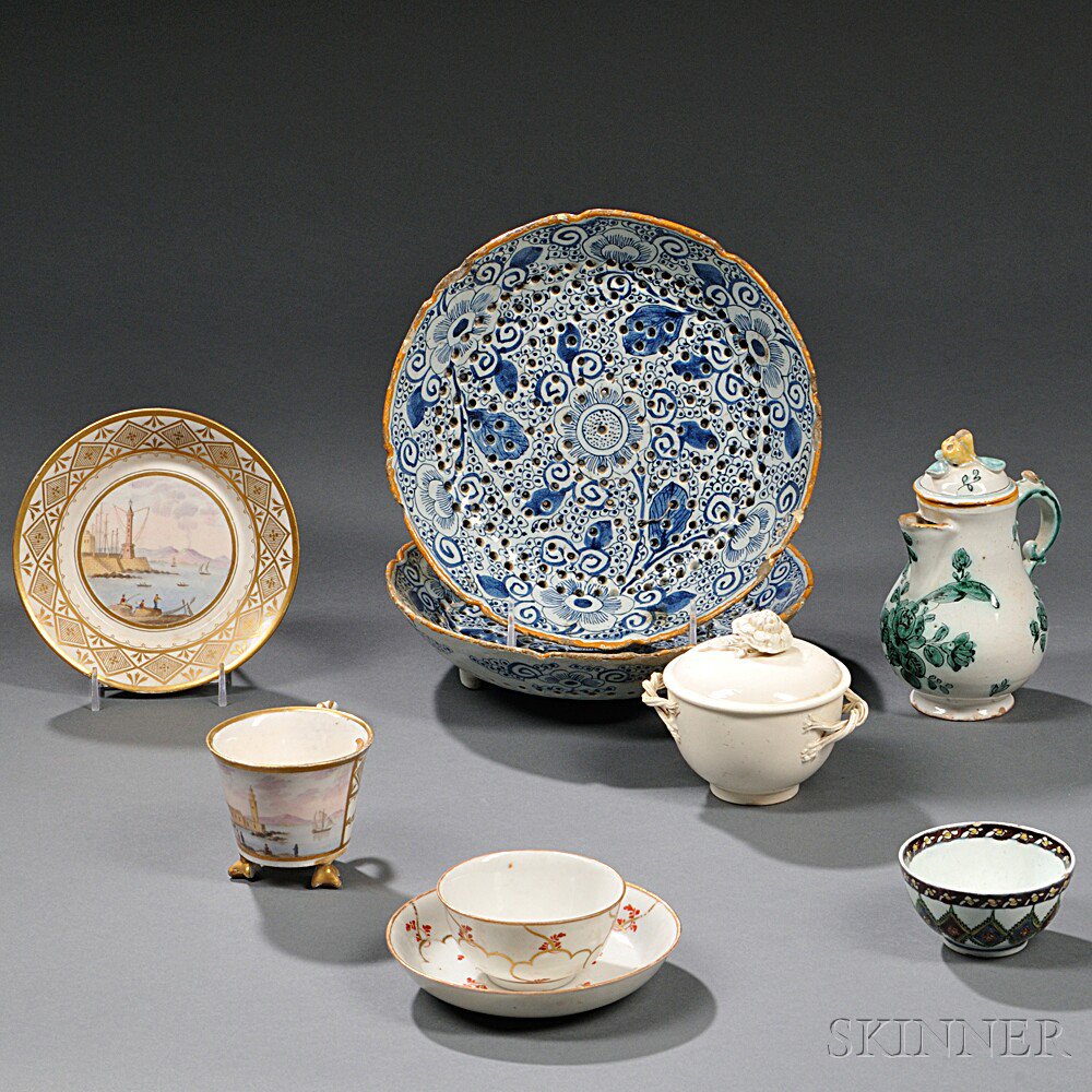 Appraisal: Seven Pieces of Ceramic Tableware th to th century two