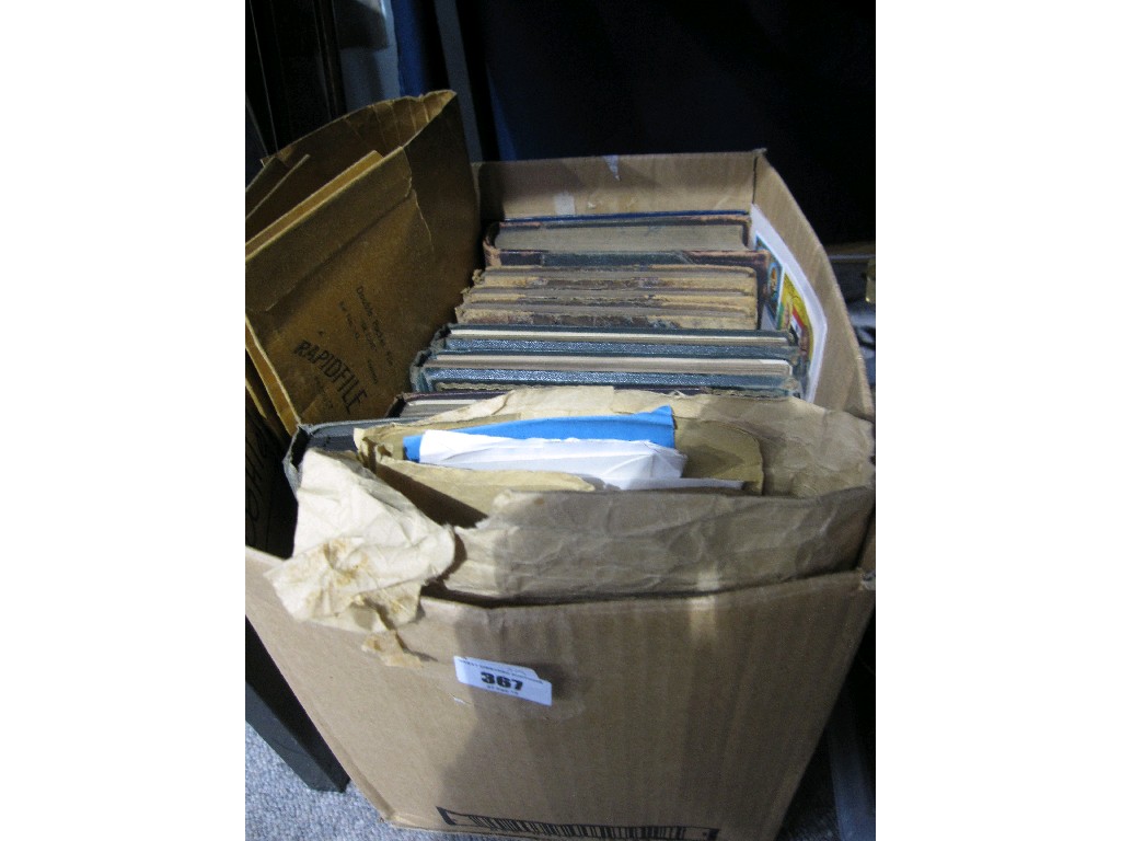 Appraisal: Box of assorted music books an album of postcards some